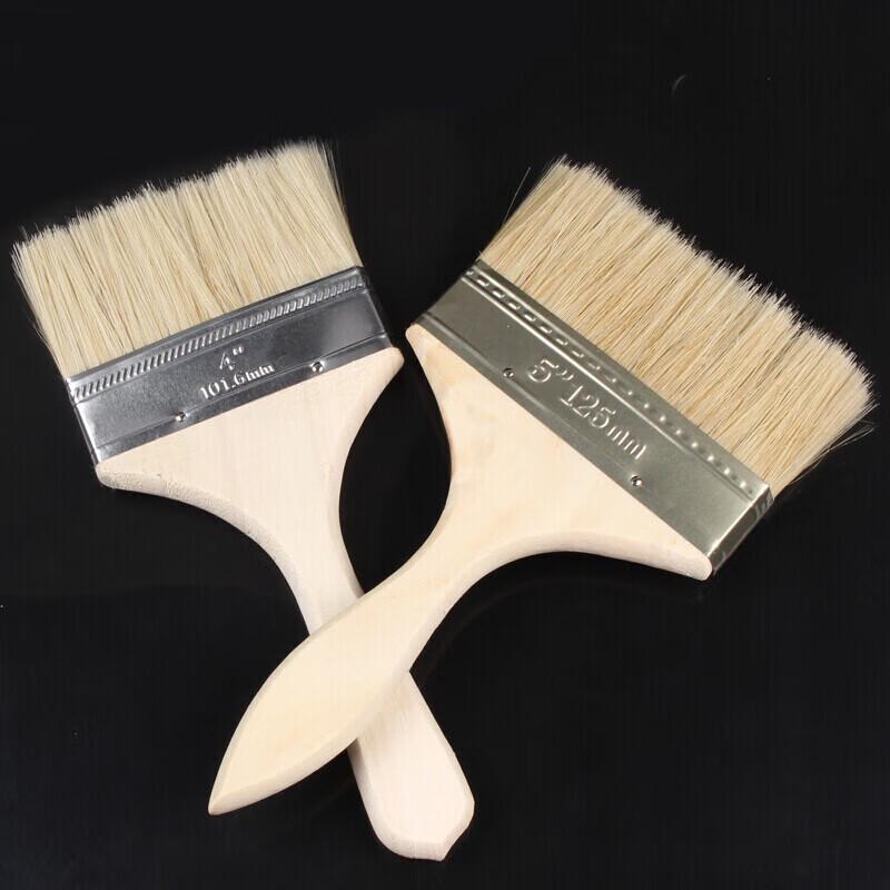 4-inch Soft Pig Bristle Paint Brush Set