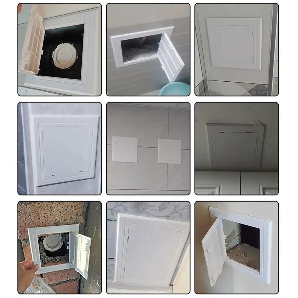 White Opening Flap Cover Plate Plastic Inspection Hole Mew Access Hatch Cover  Doors Wall Ceiling