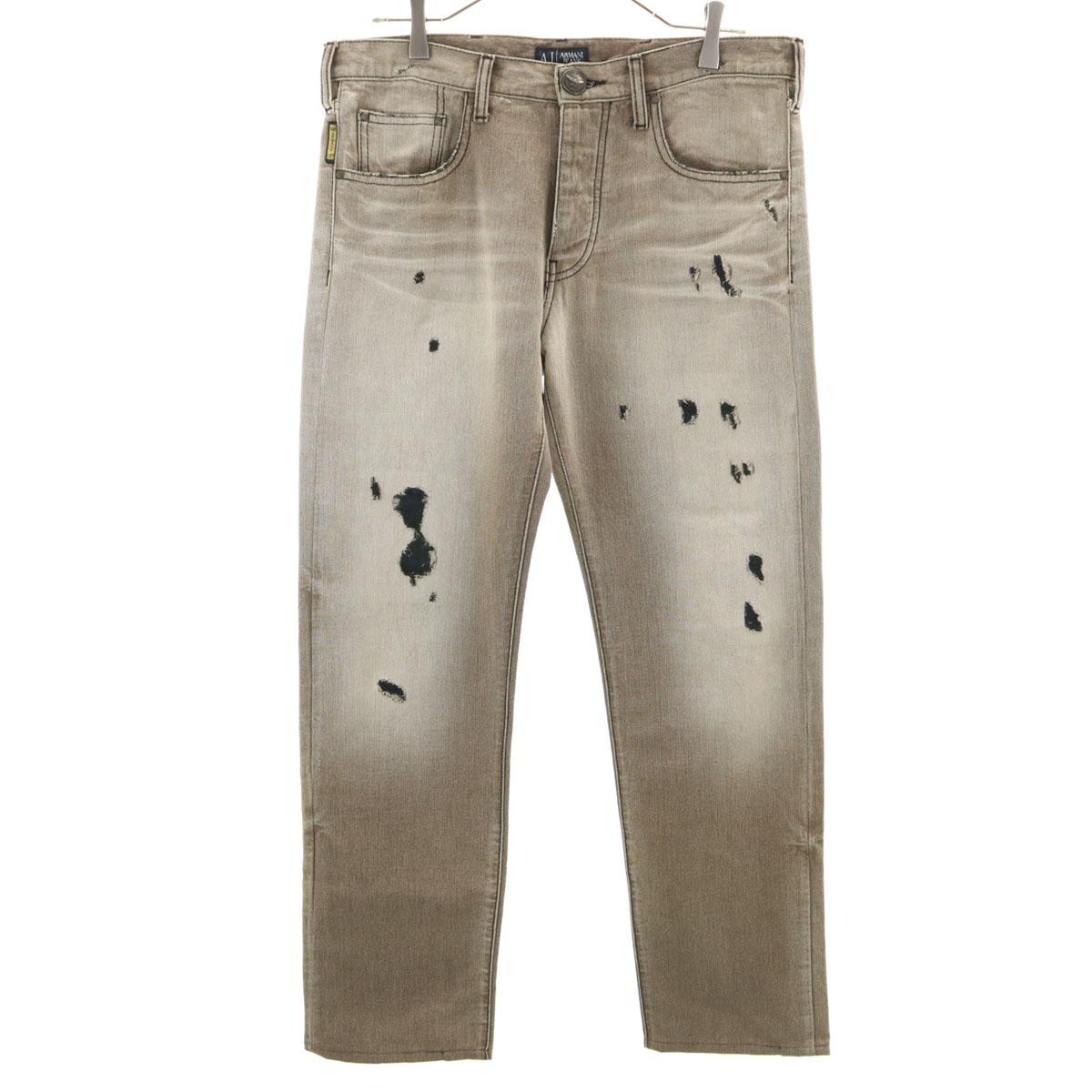 

ARMANI JEANS Vintage processing Straight pants W30 Brown Men s Used