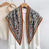 Women Elegant Carriage Print Triangular Scarf All Match Versatile Neck Scarf For All Seasons