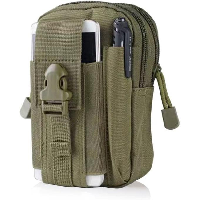 Tactical Phone Pouch, Cell Phone Holster Pouch, Multipurpose EDC Belt Bag, Belt Purse with Cell Phone Holster Holder for Workout Hiking Camping