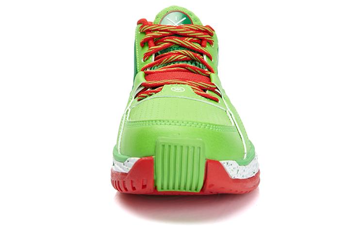 Li Ning Wade Fission 2.5 Mid top Basketbalové boty Unisex Zelená Červená ABFK031-4