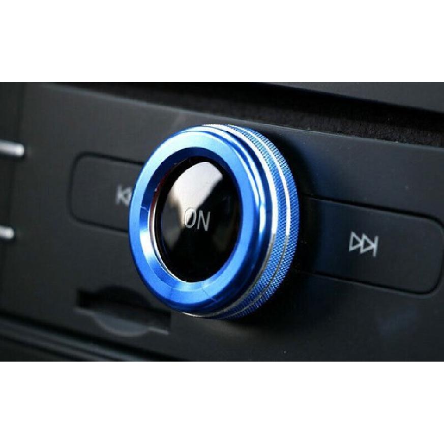 Blue Aluminum CD Switch Button Knob Cover Trim 1X Fit For Benz C-Class 2007-2014