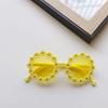 Personalized Candy Color Small Daisy Children'S Sunglasses Round Frame Cute Shape Beach Glasses