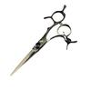 Shen Xingzhe Hairdressing Scissors Set: Straight, Thinning, and Bang Shears with Black and White Mandarin Duck Design and Bag