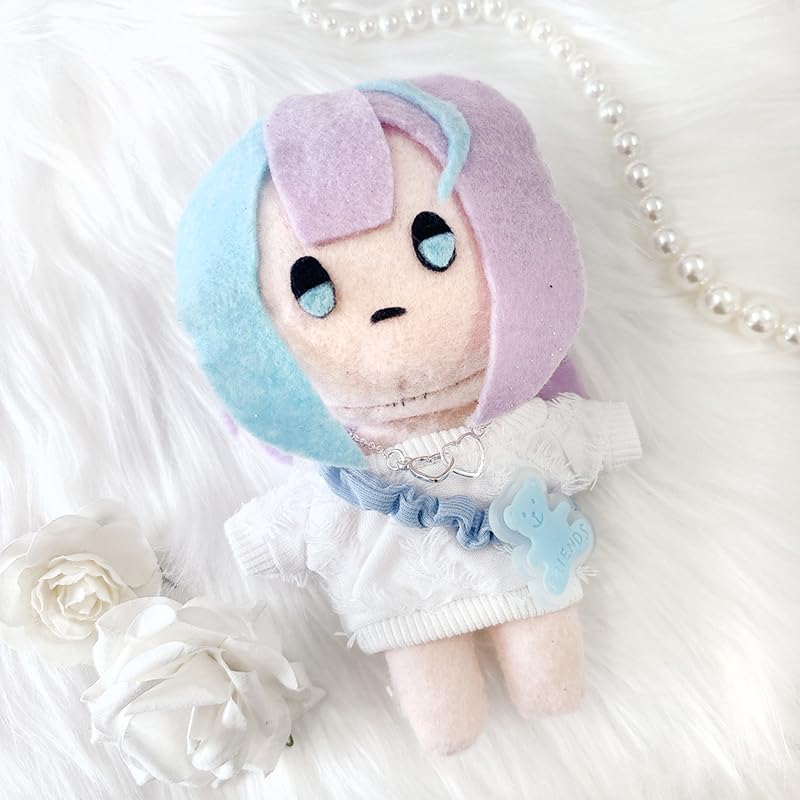 Plush Sweatshirt & Accessory Set [For 10-15cm Plush Dolls] White, Plush Costume, Dress-Up Clothes, Portable, Otaku, Otaku Mascot, Otaku Idol, Otaku