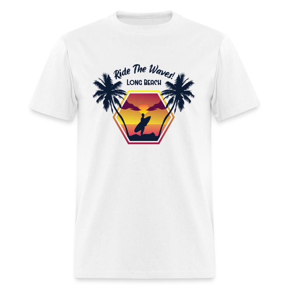 

Ride the Waves shirt Ocean Surfing Lover Sunset Beach T-Shirt Size S-6XL M