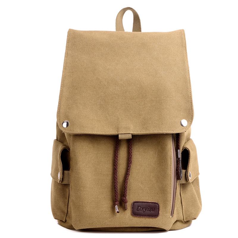 

Мужской холщовый рюкзак для колледжа: Большая вместимость, Мода Осень/Зима, Идеально для путешествий и школы 16 inch хаки