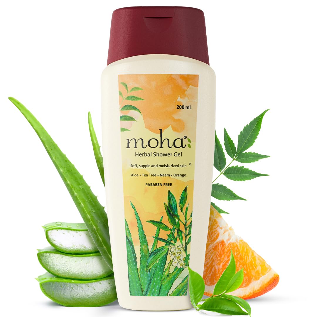 

Moha Herbal Shower Gel 200ml Pack of 1 | Ayurvedic Body Wash for Hydrated, Clean Skin | Gentle Natural Daily Cleanser