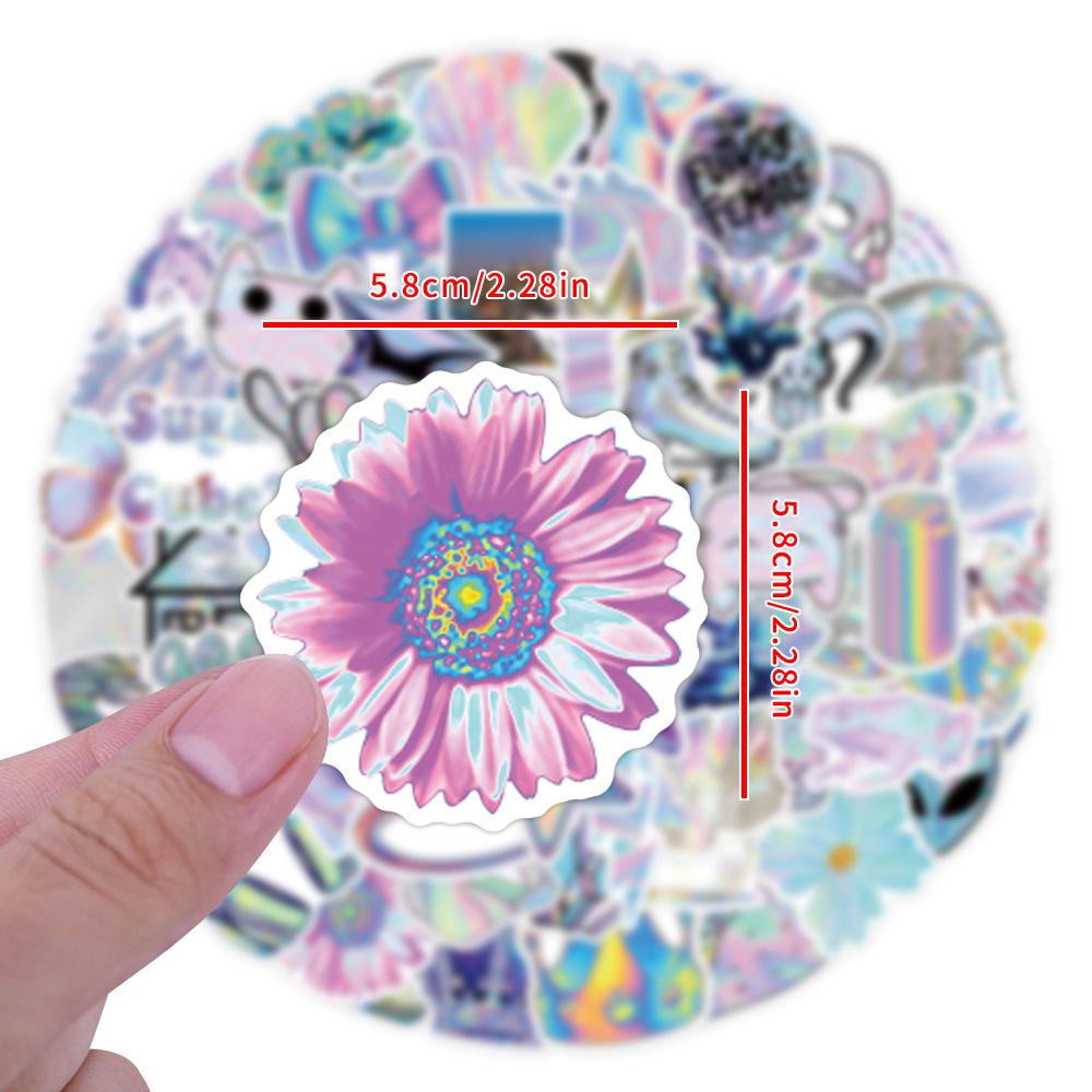 110 Neue Schillernde Graffiti-Sticker Roller Koffer Wasserbecher Cartoon-Sticker