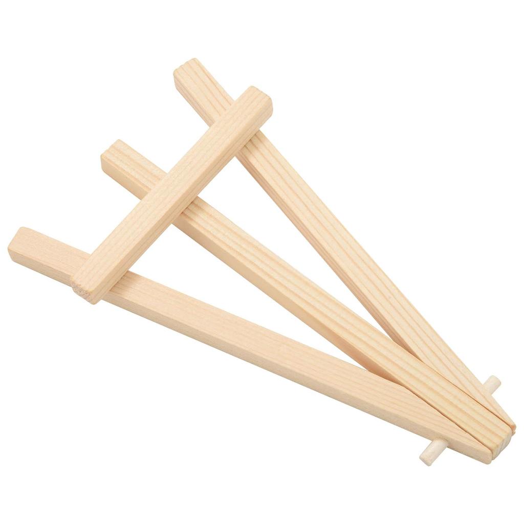 Set of 10 Mini Wooden Easels for Paintings, Crafts, Small Acrylic Projects - Natural Wood Table Display Easels for Party Decoration, Wedding Keepsake