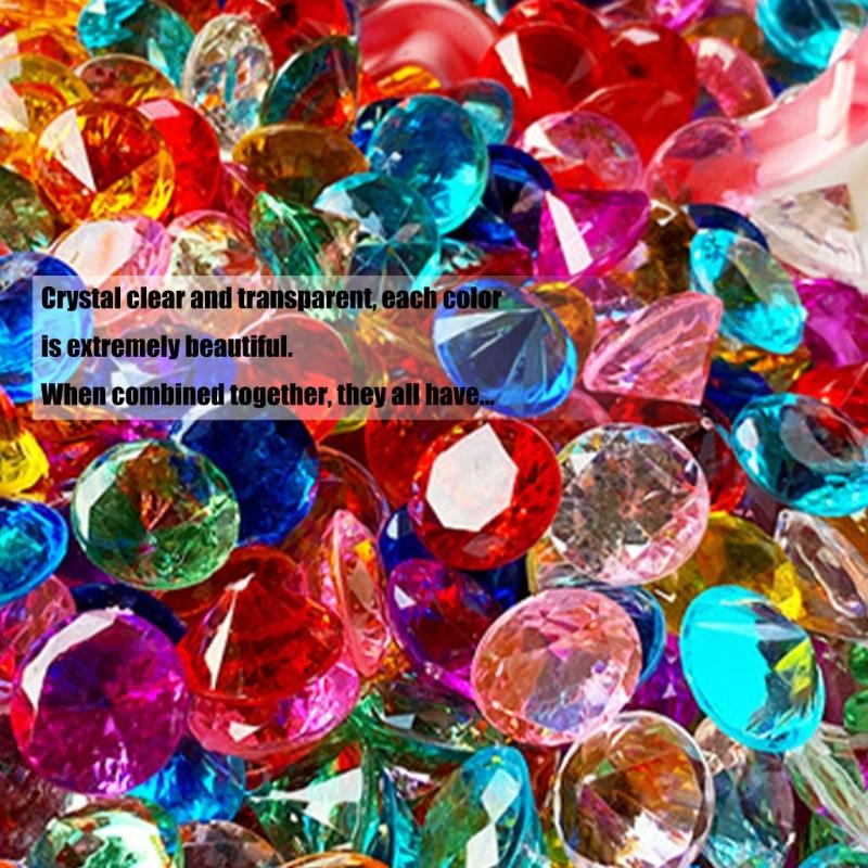 Assorted Color Educational Crystal Gem 30mm Sparkling Stone For Children Sorting Craft Activities