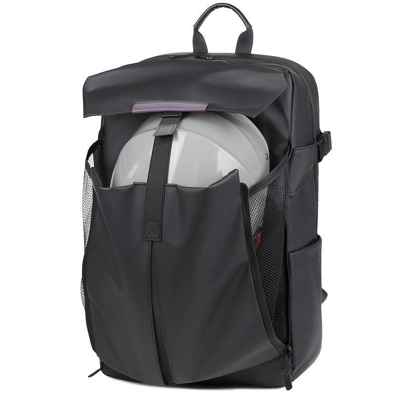 Large Solid Color Oxford Business Backpack - Spacious Commuter Bag with Waterproof Laptop Compartment