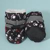 4Pcs Plush Pet Shoes Anti-slip Pet Snow Boots Fashion Cats Puppy Socks  for Small Medium Dog