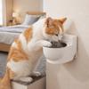 Wall-Mounted Toilet Shaped Cat Water Dispenser Stainless Steel Split Design Cat Water Bowl With Lid Simulation Closestool