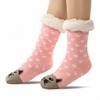 Christmas Floor Socks Thick Warm Non Slip Slipper Socks Cute Animal Fuzzy Socks with Gripper Fluffy Cuffs Gift for Christmas