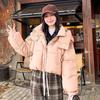 Women Casual Winter Cotton Coat Korean Style Loose Thickened Simple Fashion Jacket