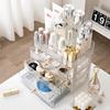 Clear Cosmetic Organizer: Drawer-Style Makeup Box for Desktop and Dorm Room