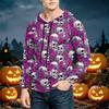 Men's Casual Loose Fit Printed Hoodie with Pocket and
