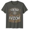Vintage 35 Years Of Being Awesome Unisexs T Shirt 35th Birthday Gift
