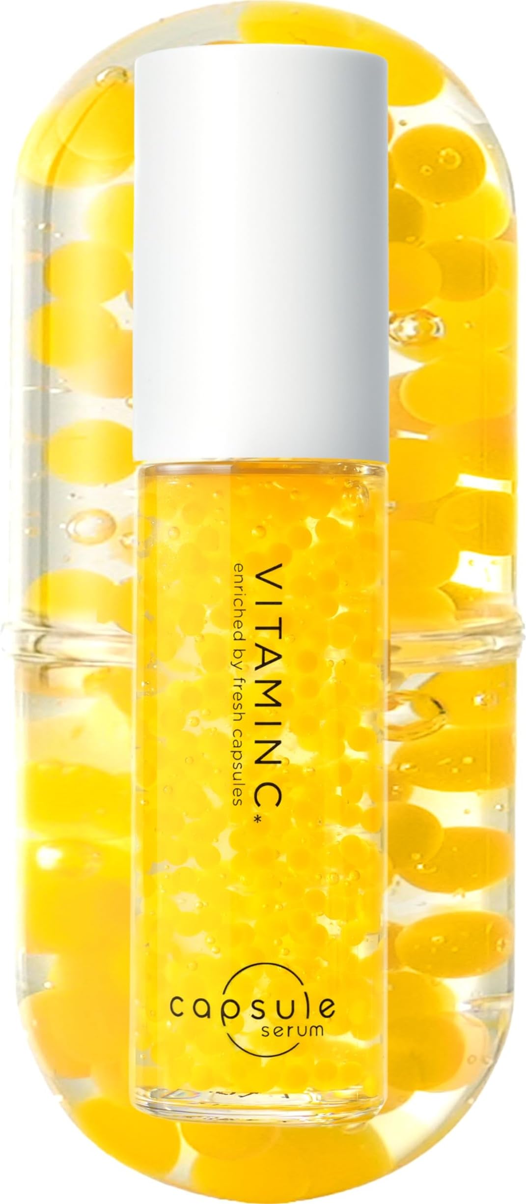 Kapselserum: Enthält 4 Arten von Vitamin C. Ein Schönheitsserum mit rohem Vitamin C, das gegen Mattheit, für Ausstrahlung und gegen Porenprobleme wirkt.. Enthält auch Niacin yellow