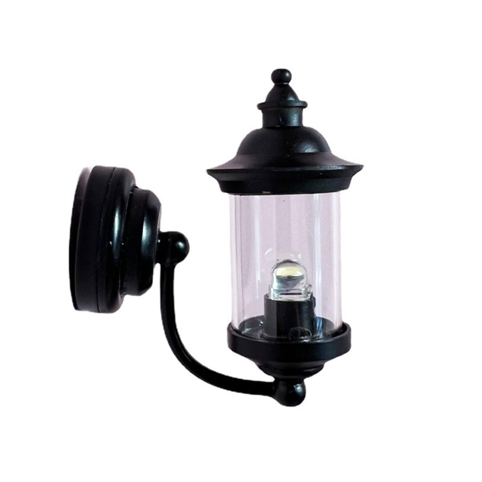 

Винтажный настенный светильник в масштабе 1/12, миниатюрное металлическое светодиодное освещение для кукольного дома, аксессуары