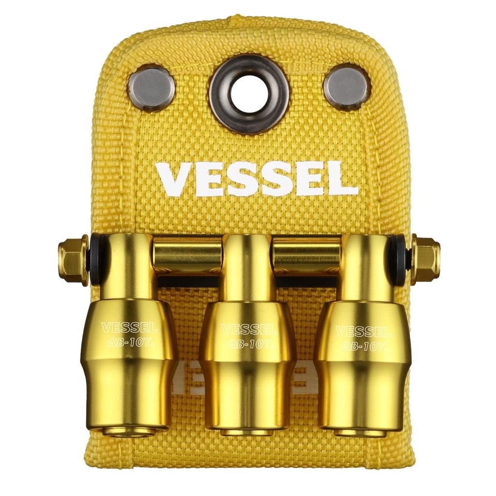 VESSEL Limited Edition Quick Catcher Triple Holder Yellow QB-10B3YY