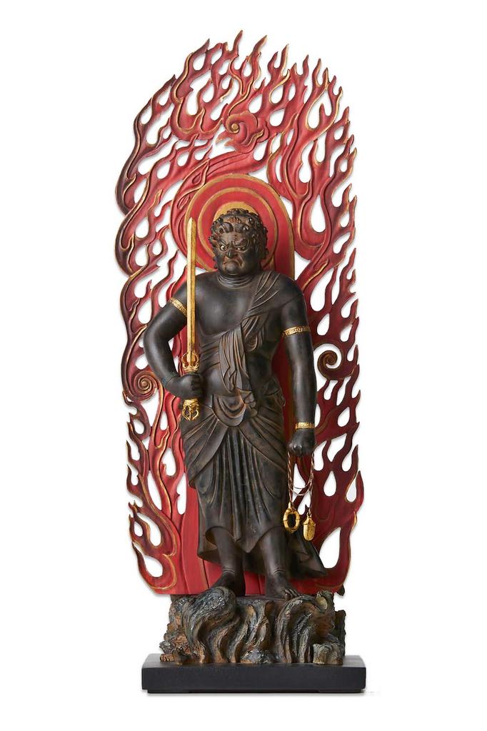 Ismu Standard Fudo Myoo Standing Statue Fudo Myouou Ryuzo Buddha Statue Figure Ismu Buddha Statue Buddha Healing Peaceful Decorative Buddha Statue