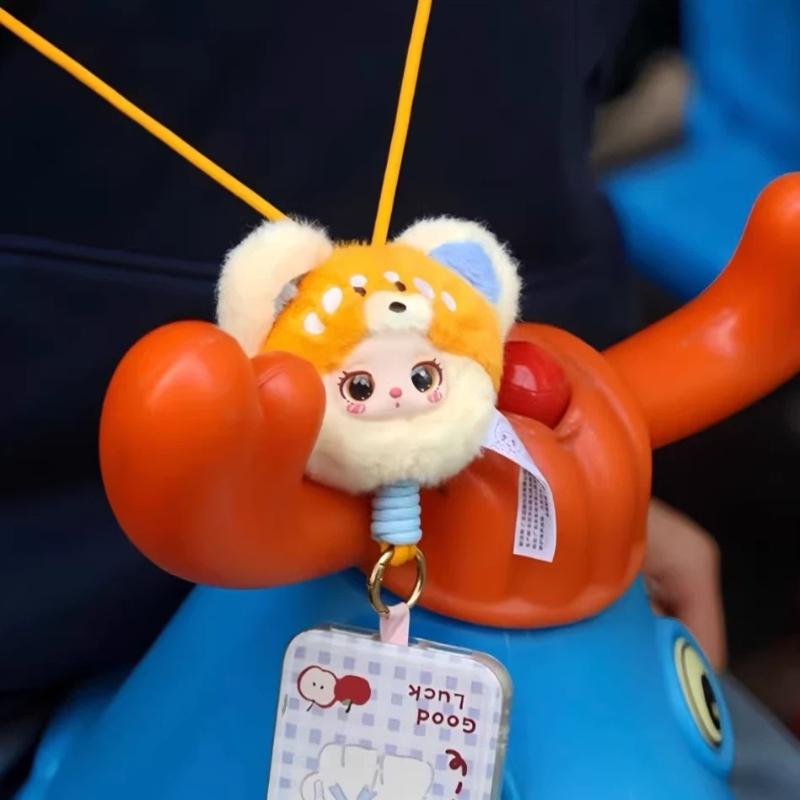 Liila Mini Plush Keychain Blind Box Collectible Cartoon Animal Design Phone Lanyard For Bag Phone Ornament Toy