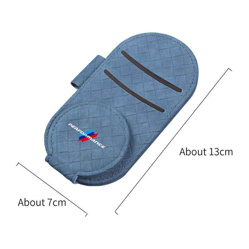 AAAOS1 Magnetic Leather Car Glasses Clip for BMW E28 E39 E46 E53 E60 E92 F10 F20 F48 G60 G70 X1X5X6 X7 Sun Visor Sunglasses Holder Clip