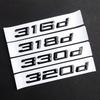 3D Glossy Black Car Rear Trunk Letters Stickers For BMW E46 E36 G20 E90 F30 E92 316d 318d 320d 325d 330d Emblem Logo Accessories
