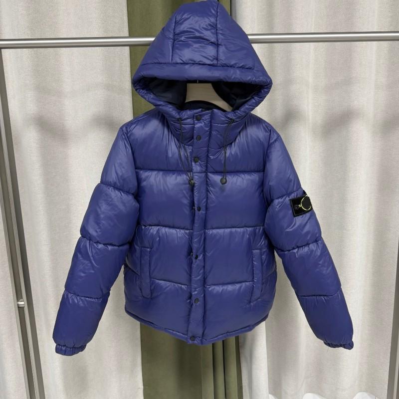 Mens Hooded Quilted Short Puffer Jacket Streetwear Casual Winter Warm Coat