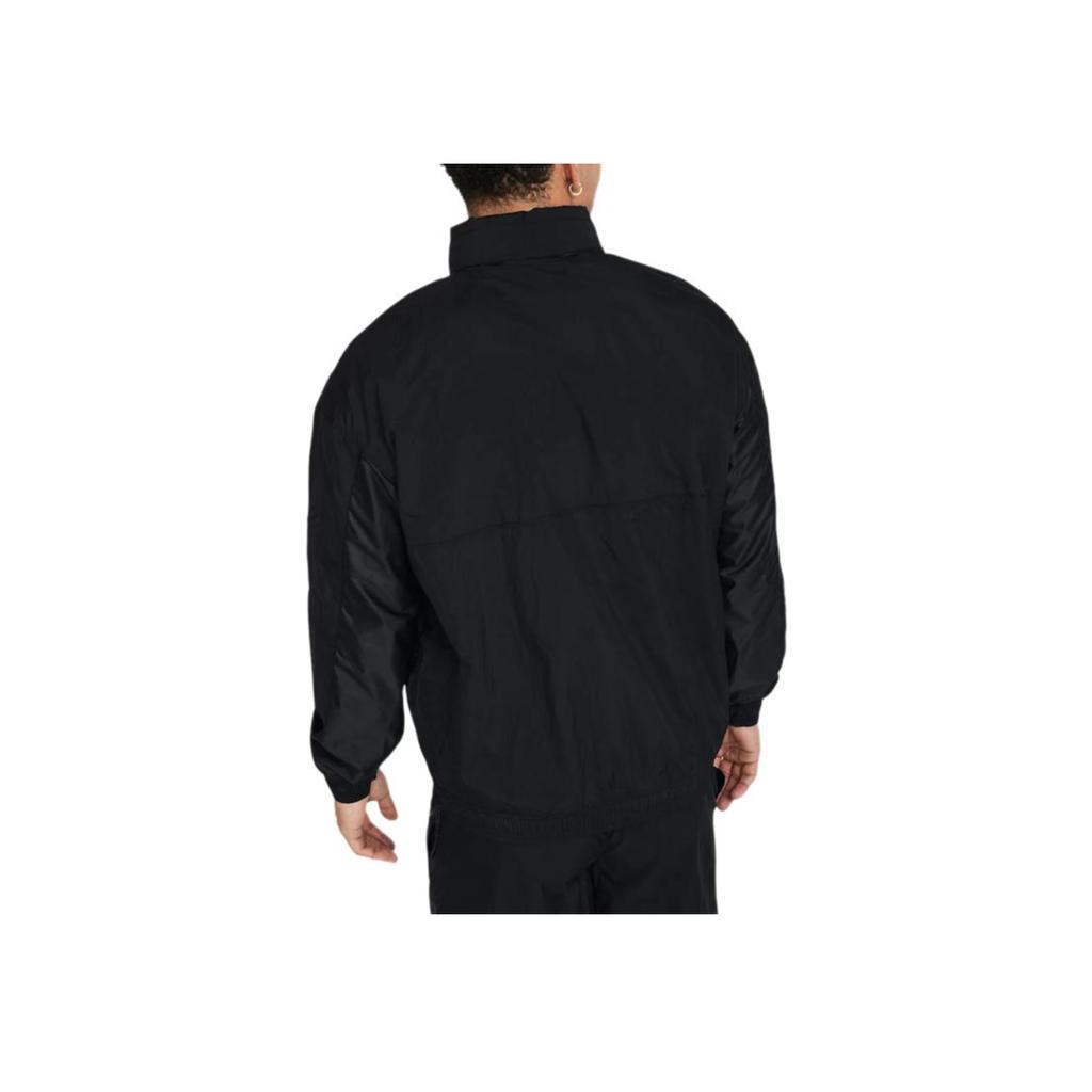 Under Armour Solid Color Casual Basketball Woven Hooded Jacket Men Jackets Black 1383372-001