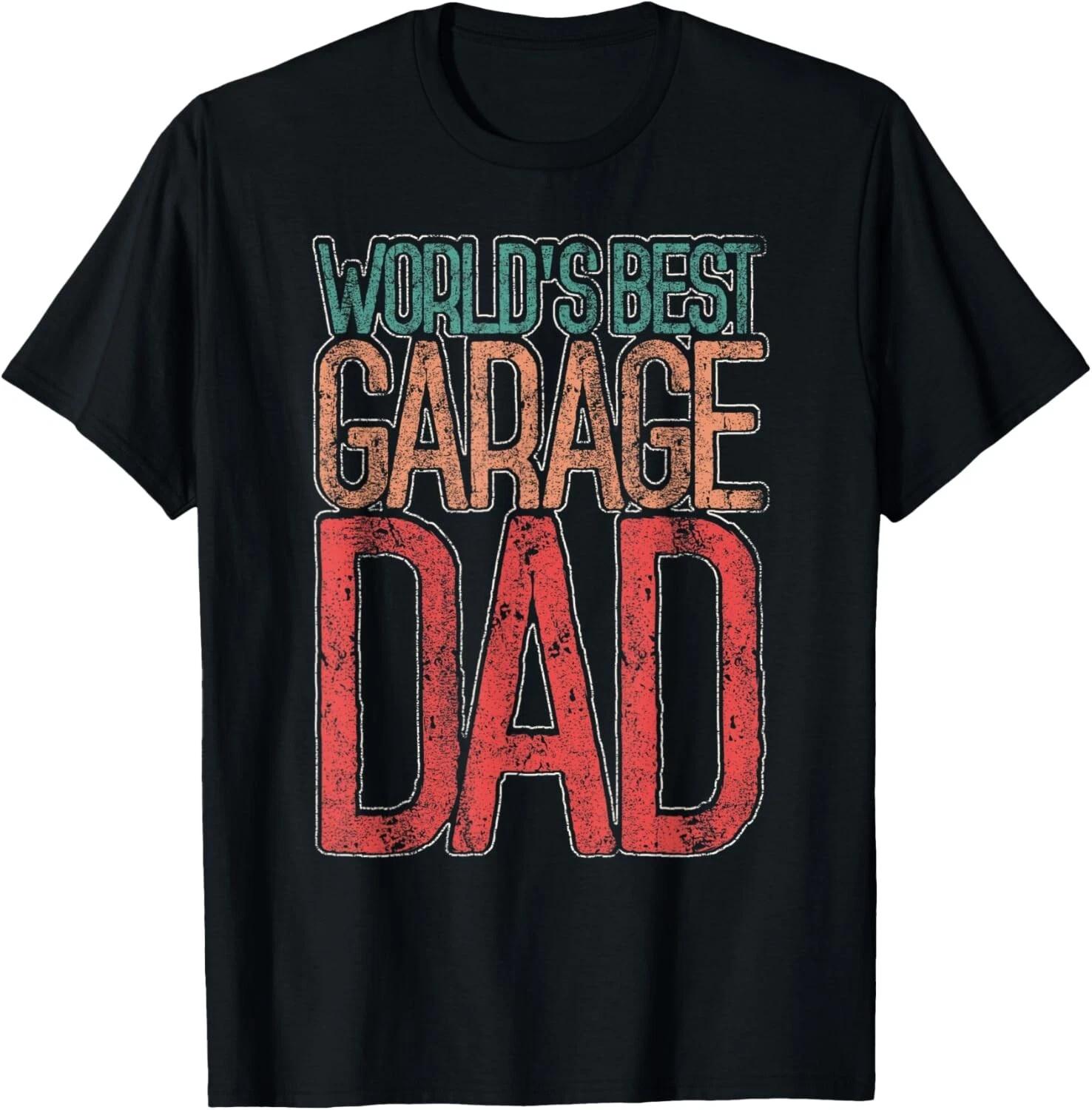 Garage Dad Fixer Retro Auto Mechanic Diesel Truck Car Lover Gift Unisex T-Shirt XL