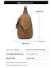 Men's Waxed Canvas and Top Layer Cowhide Travel Crossbody Bag