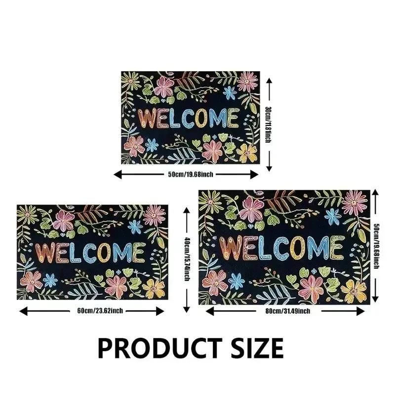 Beach Waves Carpet Mat 3D Shells Starfish Rug Welcome Text Sand Non-Slip Home Decoration Seaside Floor Mats Welcome Mat Door Mat