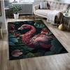 Tappeto Tappetino Decorazione per Casa Soggiorno Camera da Letto Divano Zerbino, Tappeto per Area Bambini Tappetino Antiscivolo con Uccello Flamingo Rosa Cartoon Foresta Pluviale