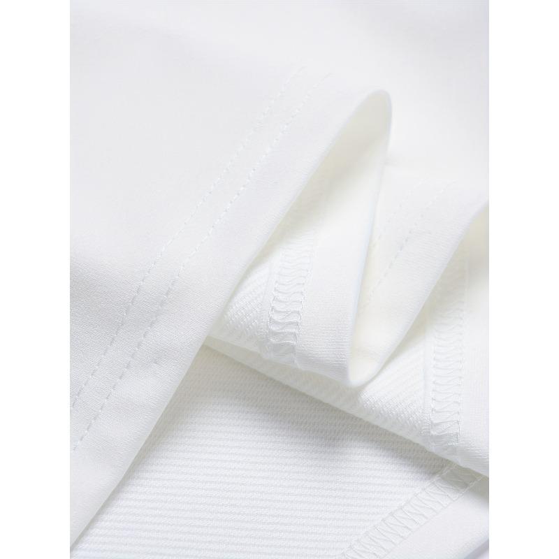 Europäische Größen Herren T-Shirt mit Buchstabenprint, Rundhals-T-Shirt Freizeitkleidung, Frühling und Sommer