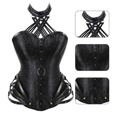 Damen Korsett Sexy 11 Stahlstäbe Polyester Taillenformendes Shapewear Bodysuit