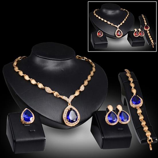 Collier en zircone cubique pour femmes, boucles d'oreilles, Bracelet, bague, fête formelle, US6-9