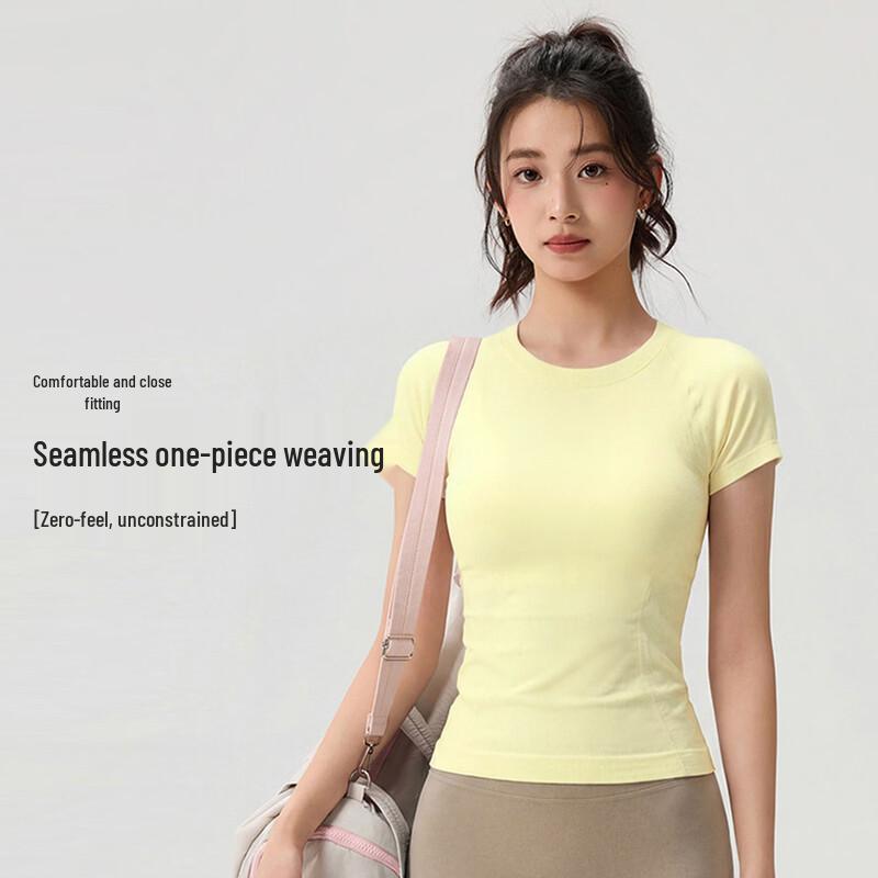 Youyou Women s Seamless Breathable Multi-Sport Short Sleeve T-Shirt L