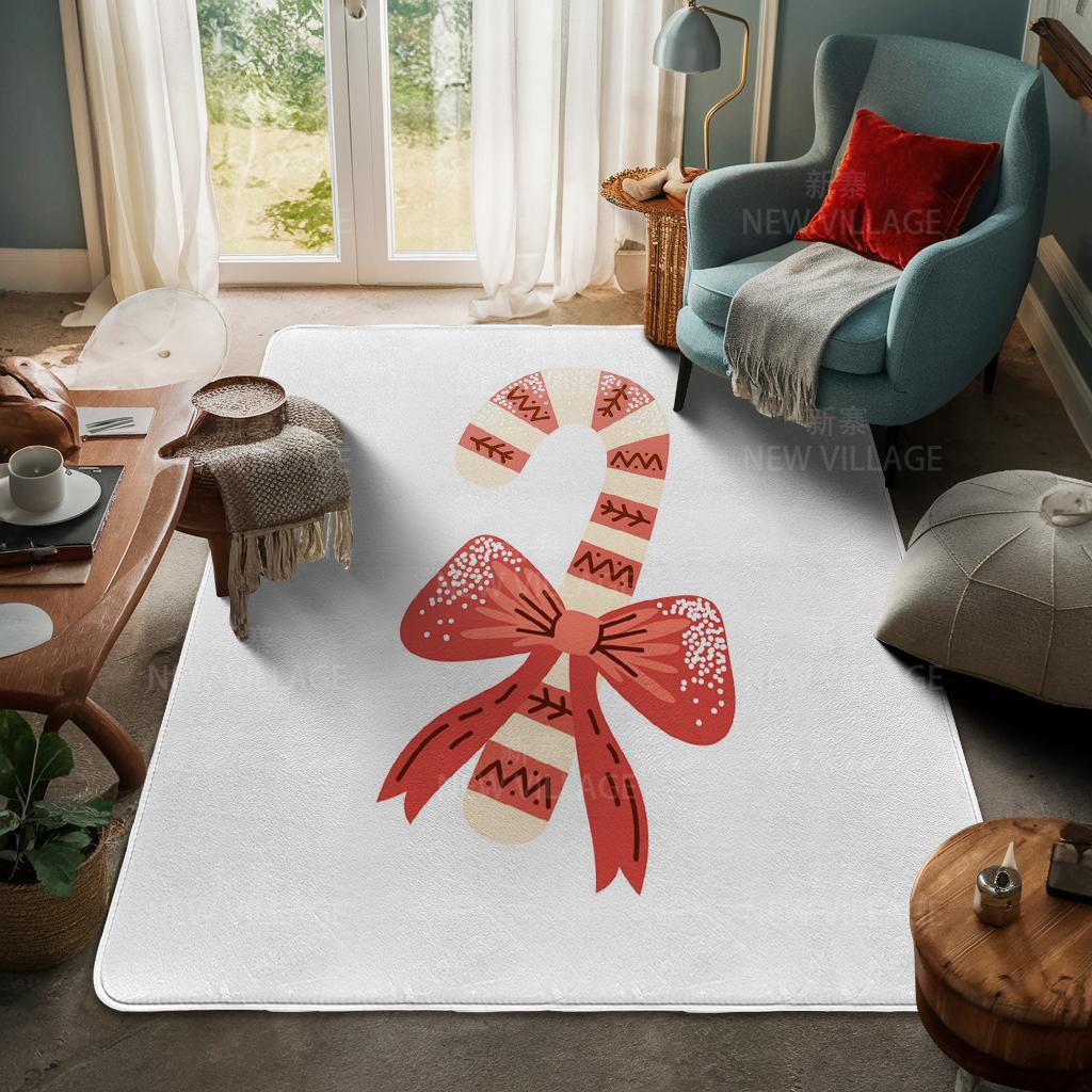 House Entrance Carpet Home Door Mat Living Room Bath Foot Bathroom Non-slip Water Absorption Rugs Bath Merry Christmas Winter