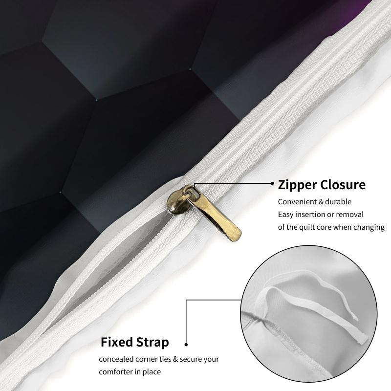 Honeycomb Pattern Duvet Cover Set Without Filler, Stylish and Modern Bedding Design Suitable for Home DéCor, Easy To Clean