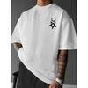 European Size Men's Dark Occult T-Shirt with Spell Chants & Wizard Rune Print - Loose Fit Casual Summer Tee Suitable for Daily Wear & Gothic Outfits