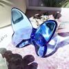 For Crystal Butterfly Figurine, Lucky Butterfly Ornaments, Glass Butterfly Statue, for Crystal Home Decor for Living Room,Table(Pink) (Blue)