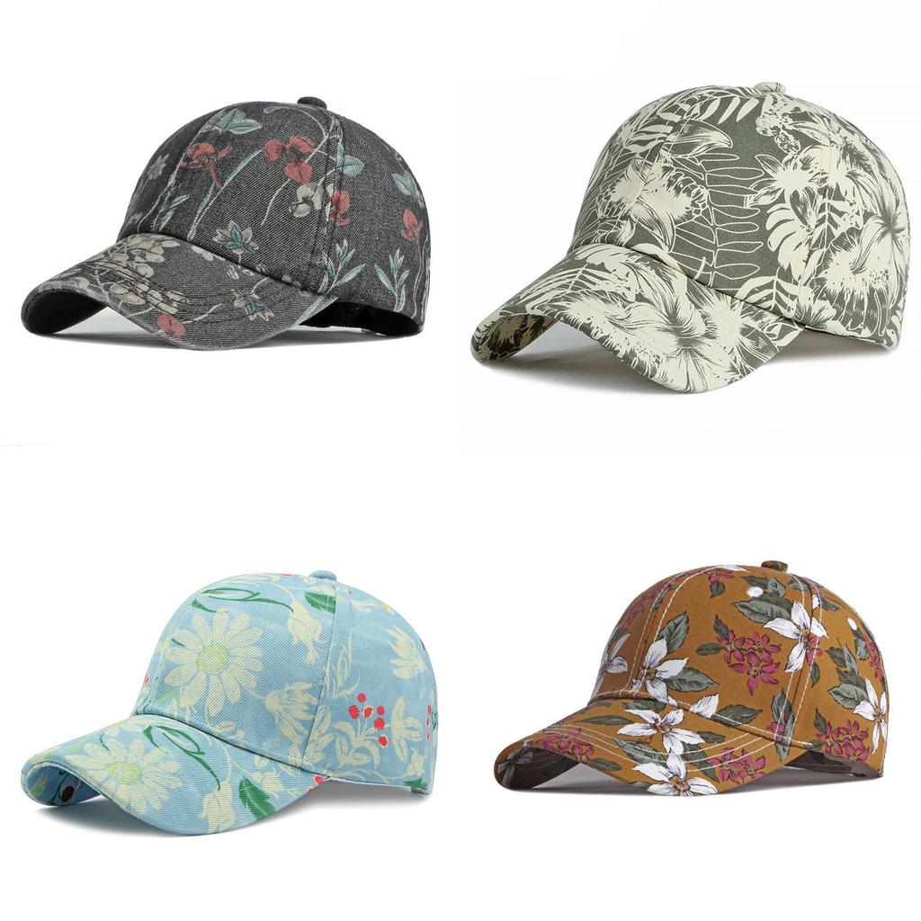 Ethnic Style Denim Baseball Cap With Sun Protection For Outdoor Activities