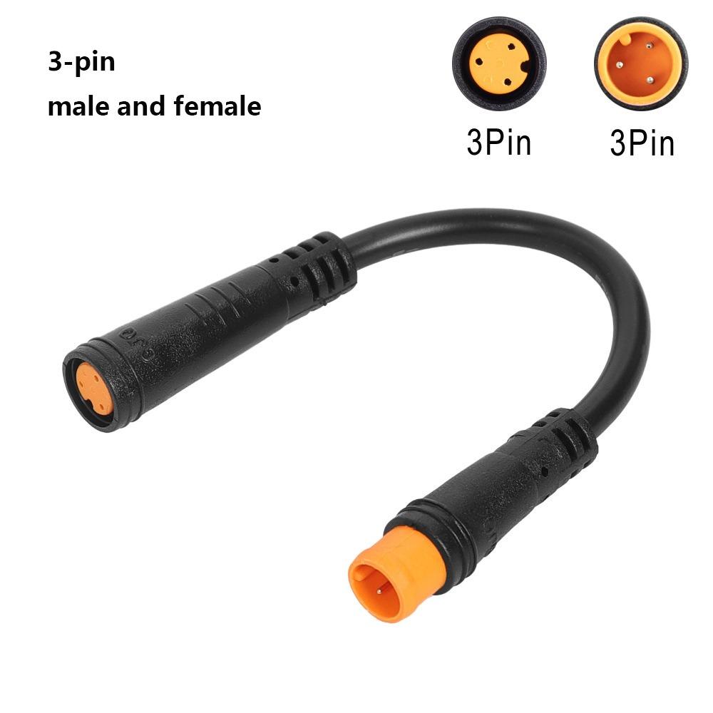 PE 3-pin Extension Cable Waterproof Electric Bicycle Wire Plug  Suitable for Electric Bicycle