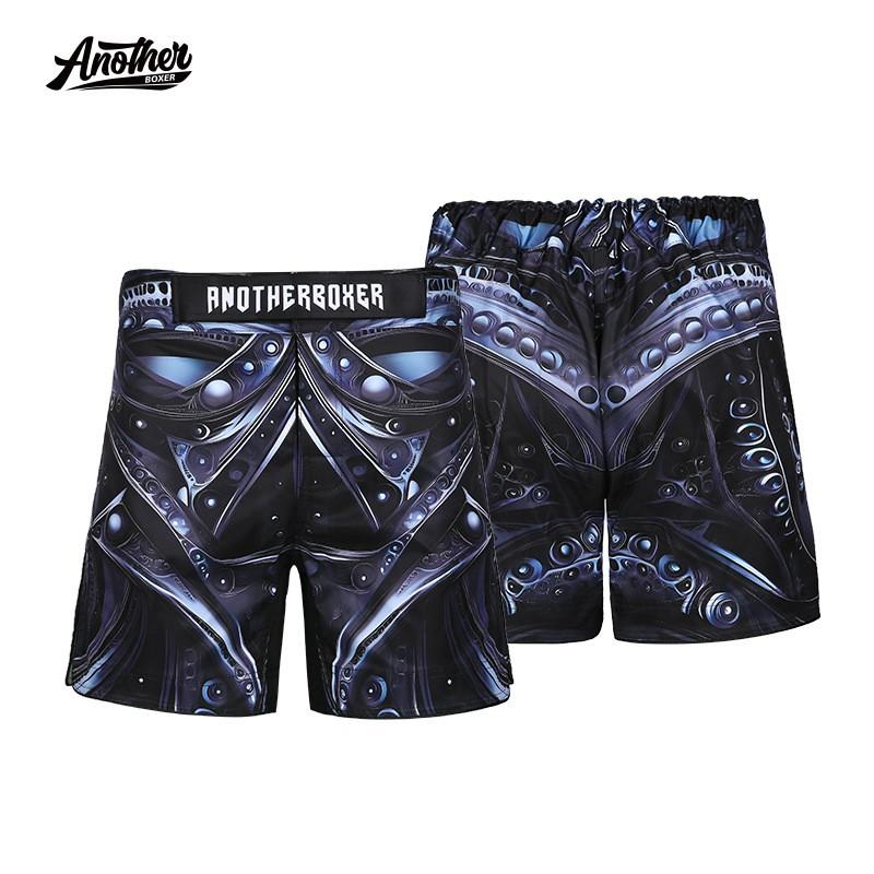 ANOTHERBOXER MMA Shorts Martial Arts Training Workout BJJ Gym - Alien Metal Color