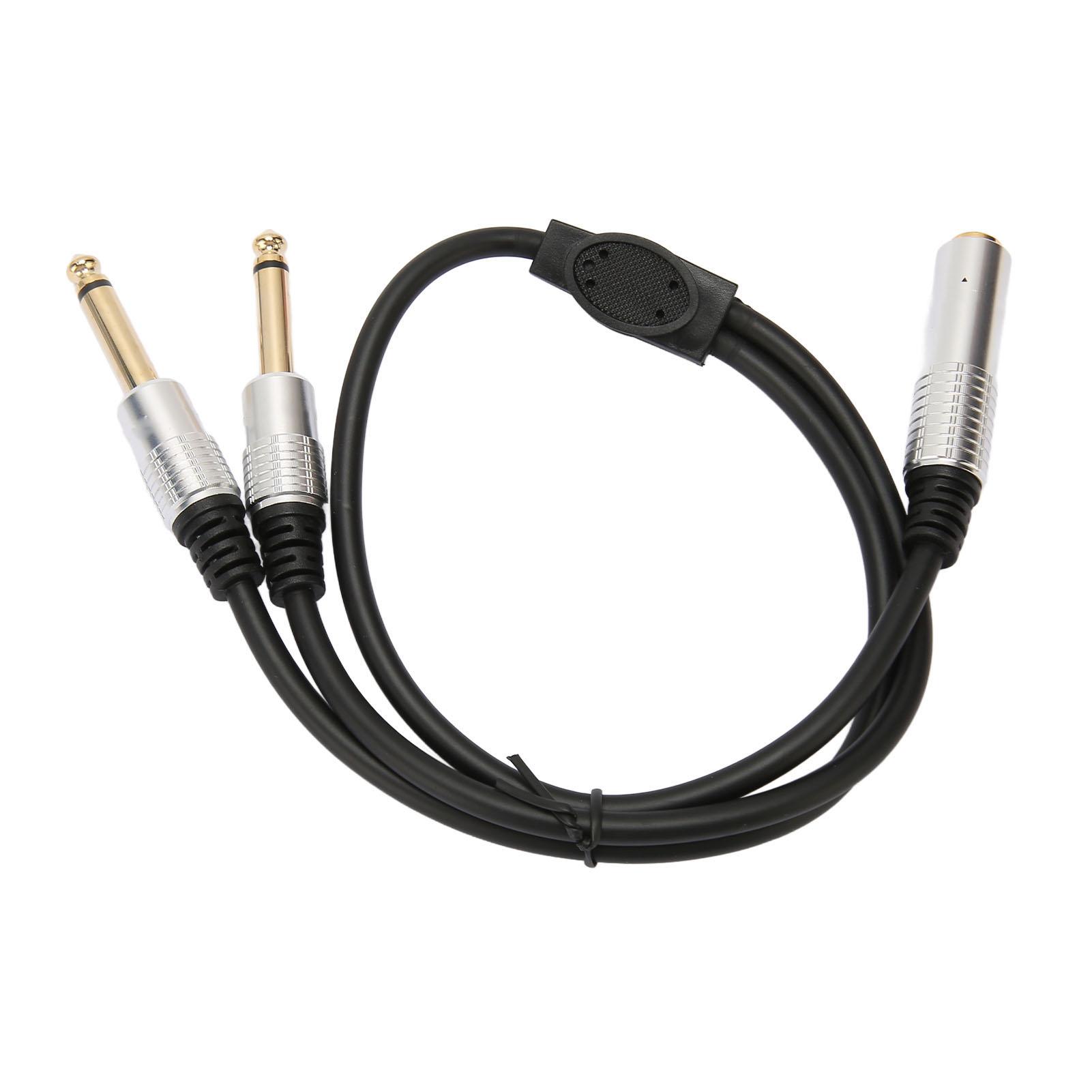 

Кабель-разветвитель 6,35 мм гнездо на двойной штекер позолоченный штекер гнездо стерео звук Y-образный разветвитель кабель 1,6 фута