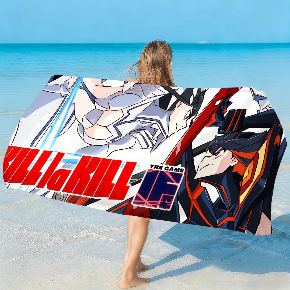 Anime Kill La Kill Towel Soft Lightweight Anti-Sand Large Beach Towel Quick-Drying Bath Sports Family